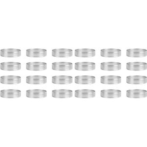 TLILY 24 Pack Stainless Steel Cake Rings, Perforated Mousse Cake Ring, Cake Mold, Round Baking Tools 6cm TLILY 24 Pack Stainless Steel Cake Rings, Perforated Mousse Cake Ring, Cake Mold, Round Baking Tools 6cm