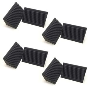Tlily - 24 pcs Acoustic Foam Charcoal/Black Bass Trap Sound Absorption Studio Soundproofing Corner Wall 12 x 12 x 24 cm Tlily - 24 pcs Acoustic Foam Charcoal/Black Bass Trap Sound Absorption Studio Soundproofing Corner Wall 12 x 12 x 24 cm