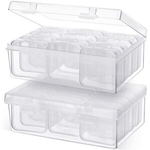 Tlily - 24 Pcs Small Bead Organizer Bead Case Storage Organizer Diamond Art Containers Accessory Storage with 2 Pcs Hinged Lid Tlily - 24 Pcs Small Bead Organizer Bead Case Storage Organizer Diamond Art Containers Accessory Storage with 2 Pcs Hinged Lid