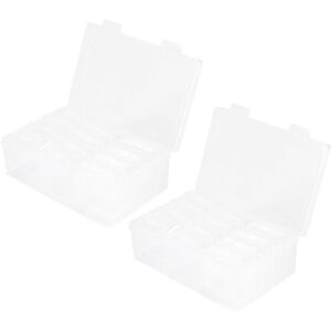 TLILY 24 Pcs Small Bead Organizer Case Storage Diamond Art Containers Accessory with 2 Hinged Lid TLILY 24 Pcs Small Bead Organizer Case Storage Diamond Art Containers Accessory with 2 Hinged Lid