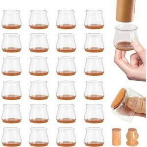 Dewdat - 24 Pieces Chair Leg Caps, Round Silicone Chair Leg Covers Chair Leg Protectors for Hardwood and Tile Floors Dewdat - 24 Pieces Chair Leg Caps, Round Silicone Chair Leg Covers Chair Leg Protectors for Hardwood and Tile Floors