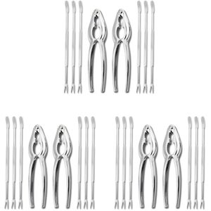 TLILY 24 Pieces Seafood Tool Kit, Stainless Steel Crab Leg Crackers and Nut Forks TLILY 24 Pieces Seafood Tool Kit, Stainless Steel Crab Leg Crackers and Nut Forks