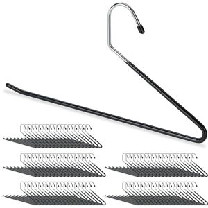 Relaxdays - Set 100 Clothes Hangers - Space-saving, Non-slip, Metal, 35cm - Pants Relaxdays - Set 100 Clothes Hangers - Space-saving, Non-slip, Metal, 35cm - Pants