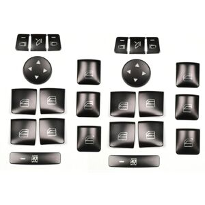 Tlily - 24Pcs Car Door Armrest Window Switch Button Trim Cover Sticker for Ml a Bceg Class W204 X166 Tlily - 24Pcs Car Door Armrest Window Switch Button Trim Cover Sticker for Ml a Bceg Class W204 X166