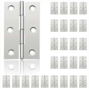 Csparkv - 24Pcs Small Door Hinges, Stainless Steel Hinge, diy Door Hinges for Cupboard Door Piano Hinge Jewelry Boxes Home Furniture Hardware Csparkv - 24Pcs Small Door Hinges, Stainless Steel Hinge, diy Door Hinges for Cupboard Door Piano Hinge Jewelry Boxes Home Furniture Hardware