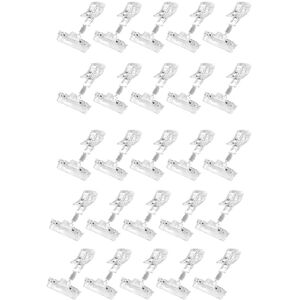 Tlily - 25 Pack Plastic Merchandise Sign Clip Rotatable Clip-on Holder Display Stand Price Holders,Clear Tlily - 25 Pack Plastic Merchandise Sign Clip Rotatable Clip-on Holder Display Stand Price Holders,Clear