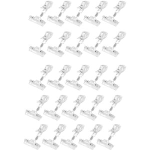 TLILY 25 Pack Plastic Merchandise Sign Clip Rotatable Clip-on Holder Display Stand Price Holders,Clear TLILY 25 Pack Plastic Merchandise Sign Clip Rotatable Clip-on Holder Display Stand Price Holders,Clear