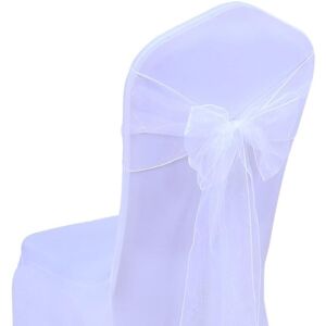 WOIYIC 25pc Organza Chair Cover Sashes Bows Wedding Party Event Birthday Ceremony Decoration 17 x 275cm 22 Colors(Not Include Chair Covers)-White WOIYIC 25pc Organza Chair Cover Sashes Bows Wedding Party Event Birthday Ceremony Decoration 17 x 275cm 22 Colors(Not Include Chair Covers)-White