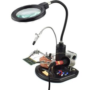 BEIJIYI 2.5X to 4X Magnifying Glass, LED Lamp, Soldering Iron Stand with Clamps and Support Clip BEIJIYI 2.5X to 4X Magnifying Glass, LED Lamp, Soldering Iron Stand with Clamps and Support Clip