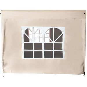 Greenbay - 2.5x2.5M Beige Pop Up Gazebo Side Panel Wall with Window 1 Piece Only Greenbay - 2.5x2.5M Beige Pop Up Gazebo Side Panel Wall with Window 1 Piece Only