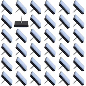 LINGHHANG (25x25mm) Pack of 50 Teflon Furniture Glides, Furniture Gliders with Nails, Nail-on Chair Glides LINGHHANG (25x25mm) Pack of 50 Teflon Furniture Glides, Furniture Gliders with Nails, Nail-on Chair Glides