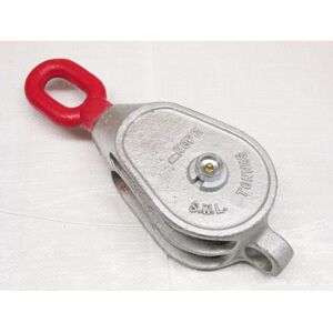 Securefix Direct - 2.6 Ton 8 Red Head gmi Double Sheave Block With Swivel Eye Galvanised - 28MM Wire Rope Safety Liftin Securefix Direct - 2.6 Ton 8 Red Head gmi Double Sheave Block With Swivel Eye Galvanised - 28MM Wire Rope Safety Liftin