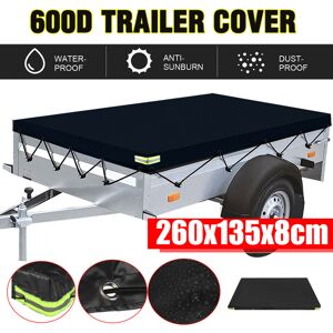 MAEREX 260x135cm 600D Trailer Cover Heavy Duty Waterproof Dust Protector w/ Rubber Belt MAEREX 260x135cm 600D Trailer Cover Heavy Duty Waterproof Dust Protector w/ Rubber Belt