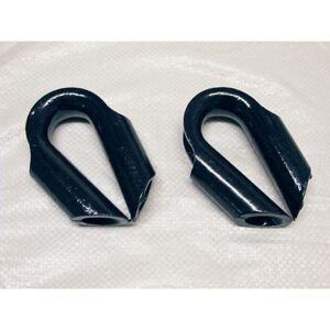 Securefix Direct - 32MM Wire Rope Tube Thimbles x2 - Blue Painted Securefix Direct - 32MM Wire Rope Tube Thimbles x2 - Blue Painted