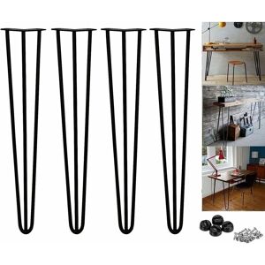 Briefness - 28 (71cm) Hairpin Table Legs with Heavy Duty Metal and Industrial Design for Coffee Tables, Modern Desks and Night Stands, Two-Rod,Set of Briefness - 28 (71cm) Hairpin Table Legs with Heavy Duty Metal and Industrial Design for Coffee Tables, Modern Desks and Night Stands, Two-Rod,Set of