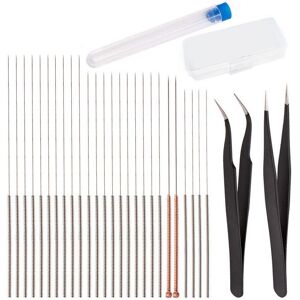 TLILY 28Pcs 3D Printer Nozzle Cleaning Kit Steel Needles & Tweezers for Drill Bits TLILY 28Pcs 3D Printer Nozzle Cleaning Kit Steel Needles & Tweezers for Drill Bits