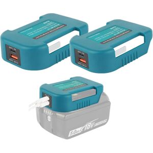 COOCHEER 2 Pack USB Charging Adapter Compatible with Makita 18V Battery 2 USB Holders with Type-C Fast Charging COOCHEER 2 Pack USB Charging Adapter Compatible with Makita 18V Battery 2 USB Holders with Type-C Fast Charging