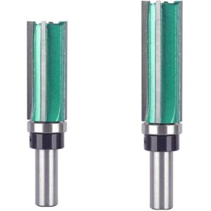 Tlily - 2pack Bearing Four-Edge Straight Knife 4-Tooth Slotted Handle with Trimmer Heads Woodworking Milling Cutter 12mm Tlily - 2pack Bearing Four-Edge Straight Knife 4-Tooth Slotted Handle with Trimmer Heads Woodworking Milling Cutter 12mm