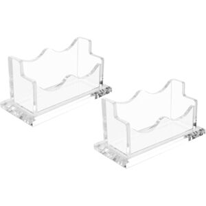 TLILY 2Packs Acrylic Business Card Holder for Desk, Desk Accessory (1-Slot) TLILY 2Packs Acrylic Business Card Holder for Desk, Desk Accessory (1-Slot)