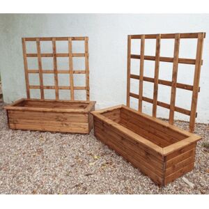 Charles Taylor - Kensington (Trellis) 2pc Large Trough Set - W109 x D41 x H135 - Fully Assembled Charles Taylor - Kensington (Trellis) 2pc Large Trough Set - W109 x D41 x H135 - Fully Assembled