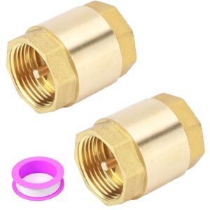 Tlily - 2PCS 1 Inch npt Female Thread Spring Check Valve, Solid Brass Non Return One Way Horizontal Valve for Well, Pump Tlily - 2PCS 1 Inch npt Female Thread Spring Check Valve, Solid Brass Non Return One Way Horizontal Valve for Well, Pump