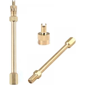 CYSLMUK 2pcs 14cm Non-Return Valve Extension with Core Remover - Air Tire Valve Extension - Valve Extension for Car, Scooter, Truck, Bicycle Tires CYSLMUK 2pcs 14cm Non-Return Valve Extension with Core Remover - Air Tire Valve Extension - Valve Extension for Car, Scooter, Truck, Bicycle Tires