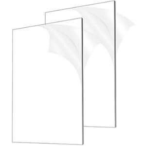 TLILY 2Pcs 1/8In Thick (3mm) Acrylic Sheets, Clear Cast Glass 8x12In for Signs DIY Display Projects, Craft, Photo Frames TLILY 2Pcs 1/8In Thick (3mm) Acrylic Sheets, Clear Cast Glass 8x12In for Signs DIY Display Projects, Craft, Photo Frames