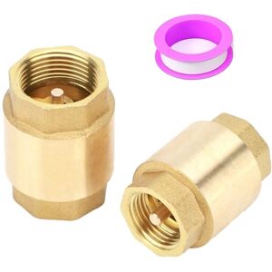 Tlily - 2PCS 3/4 Inch npt Female Thread Spring Check Valve, Solid Brass Non Return One Way Horizontal Valve for Well, Pump Tlily - 2PCS 3/4 Inch npt Female Thread Spring Check Valve, Solid Brass Non Return One Way Horizontal Valve for Well, Pump
