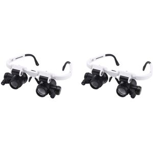 Tlily - 2pcs 9892H-1 Spectacle Magnifier Multifunctional Headband Magnifying Glasses with Light with 8X 15X 23X Lens Tlily - 2pcs 9892H-1 Spectacle Magnifier Multifunctional Headband Magnifying Glasses with Light with 8X 15X 23X Lens