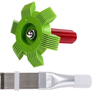 QPUION 2pcs Air Conditioner Condenser Fin Cleaning Brush and Comb Set, Fin Cleaner Fin Straightener Refrigerant Coil Cleaning Kit hvac Maintenance Evaporate QPUION 2pcs Air Conditioner Condenser Fin Cleaning Brush and Comb Set, Fin Cleaner Fin Straightener Refrigerant Coil Cleaning Kit hvac Maintenance Evaporate