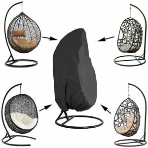 LINGHHANG Garden Hanging Chair Cover, Waterproof Wicker Rattan Egg Chair Cover, Water Resistant Dustproof Protective Cover - 190 x 115 cm (Black) LINGHHANG Garden Hanging Chair Cover, Waterproof Wicker Rattan Egg Chair Cover, Water Resistant Dustproof Protective Cover - 190 x 115 cm (Black)