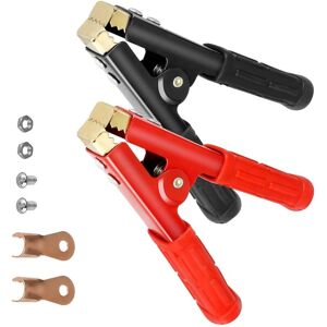 WOIYIC 2PCS Car Battery Alligator Clips Set 1000A Heavy Duty Pure Car Battery Clamp for Booster Cables for Vehicle Accessory (Black + Red) WOIYIC 2PCS Car Battery Alligator Clips Set 1000A Heavy Duty Pure Car Battery Clamp for Booster Cables for Vehicle Accessory (Black + Red)