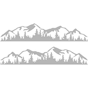 GROOFOO 2PCS Car Decal Mountain Tree Forest Pattern Car Side Body Graphic Sticker Universal for Vehicle RVs Yachts Trucks Pickups SUVs White GROOFOO 2PCS Car Decal Mountain Tree Forest Pattern Car Side Body Graphic Sticker Universal for Vehicle RVs Yachts Trucks Pickups SUVs White