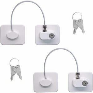 AYYQH 2pcs Child Safety Window, No Drilling pvc Window Keeper, Self Adhesive Fridge Door Lock AYYQH 2pcs Child Safety Window, No Drilling pvc Window Keeper, Self Adhesive Fridge Door Lock