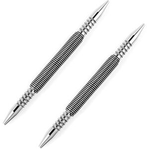 Tlily - 2Pcs Dual Head Nail Setters, 3/32&1/8Inch Spring Set Hammerless Setter Punch Door Hinge Pin Removal Tool Tlily - 2Pcs Dual Head Nail Setters, 3/32&1/8Inch Spring Set Hammerless Setter Punch Door Hinge Pin Removal Tool