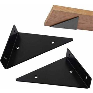 Mumu - 2pcs Floating Shelf Brackets, Metal Brackets, Widening Shelf Bracket, Corner Bracket, Glass/Wood Wall Shelf Bracket, 140-130mm, Black Mumu - 2pcs Floating Shelf Brackets, Metal Brackets, Widening Shelf Bracket, Corner Bracket, Glass/Wood Wall Shelf Bracket, 140-130mm, Black