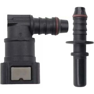 Ymyny - 2pcs Fuel Line Connector, Female Elbow Fuel Line Connector, 9.89mm Fuel Line Quick Connector, ID8 Quick Connector Through Fitting for Car mumu Ymyny - 2pcs Fuel Line Connector, Female Elbow Fuel Line Connector, 9.89mm Fuel Line Quick Connector, ID8 Quick Connector Through Fitting for Car mumu