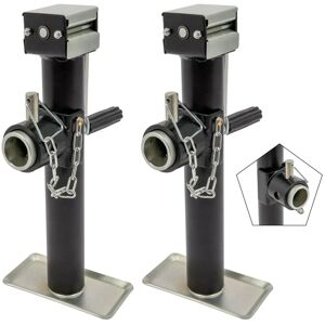 CNCEST 2Pcs Jack Stand, 2000 lbs Heavy Duty Trailer Jack 10' Vertical Travel Weld-on Pipe Mount Swivel Trailer Jack with Support Base, Height Adjustable, CNCEST 2Pcs Jack Stand, 2000 lbs Heavy Duty Trailer Jack 10' Vertical Travel Weld-on Pipe Mount Swivel Trailer Jack with Support Base, Height Adjustable,