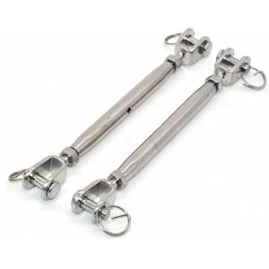 TINOR 2pcs M10 304 Stainless Steel Jaw Turnbuckle with Magnetic Clasp,Stainless Steel Cable Turnbuckle,Turnbucklefil with welded and closed ends, stainless TINOR 2pcs M10 304 Stainless Steel Jaw Turnbuckle with Magnetic Clasp,Stainless Steel Cable Turnbuckle,Turnbucklefil with welded and closed ends, stainless