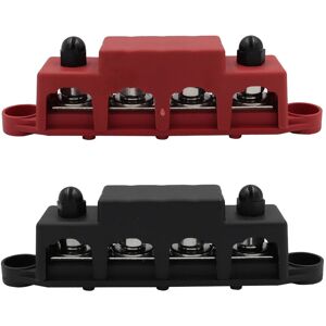 TLILY 2Pcs M8 M10 250A 4 Post Power Distribution Block Terminal Studs Wiring Busbar Battery for Car Rv-Marine Organizer Box TLILY 2Pcs M8 M10 250A 4 Post Power Distribution Block Terminal Studs Wiring Busbar Battery for Car Rv-Marine Organizer Box