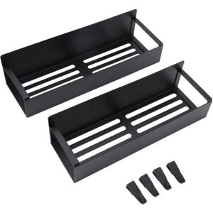 GROOFOO 2PCS Magnetic Spice Rack for Refrigerator Strong Magnetic Shelf with 4 Removable Hooks for Holding Spices Jars Bottle Fridge Organizer Storage Black GROOFOO 2PCS Magnetic Spice Rack for Refrigerator Strong Magnetic Shelf with 4 Removable Hooks for Holding Spices Jars Bottle Fridge Organizer Storage Black