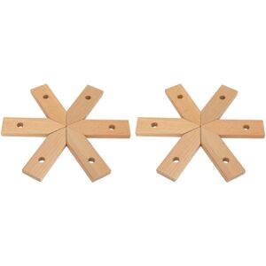 Groofoo - 2Pcs Mounthiker Camping Portable Heat Proof Pan Mat Beech Solid Wood Pot Mat Outdoor Camping Picnic Heat Resistant Placemat for Hot Dishes Groofoo - 2Pcs Mounthiker Camping Portable Heat Proof Pan Mat Beech Solid Wood Pot Mat Outdoor Camping Picnic Heat Resistant Placemat for Hot Dishes