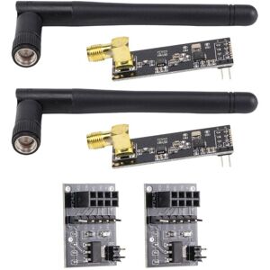 Tlily - 2Pcs NRF24L01+PA+LNA rf Transceiver Module with sma Antenna 2.4 GHz 1100M + NRF24L01 Wireless for Tlily - 2Pcs NRF24L01+PA+LNA rf Transceiver Module with sma Antenna 2.4 GHz 1100M + NRF24L01 Wireless for