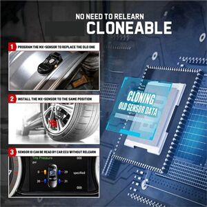 TLILY 2Pcs Programmable MX Sensor 315MHZ+433MHz 2 in 1 Tire Pressure Editable for Tool TS408 TS508 ITS600 TLILY 2Pcs Programmable MX Sensor 315MHZ+433MHz 2 in 1 Tire Pressure Editable for Tool TS408 TS508 ITS600