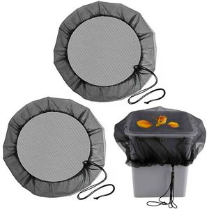 Csparkv - 2PCS Rain Barrel Cover Net,95cm Rain Barrel Net with Drawstring for Dustproof, Anti-decay, Anti-mosquito-Black Csparkv - 2PCS Rain Barrel Cover Net,95cm Rain Barrel Net with Drawstring for Dustproof, Anti-decay, Anti-mosquito-Black