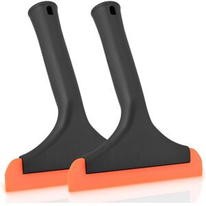 2pcs Silicone Squeegee with Hanging Holes, 6INCH, Multi-Function Window Squeegee for Shower Mirror Door, Window, Glass, Car Windshield, Black+Orange 2pcs Silicone Squeegee with Hanging Holes, 6INCH, Multi-Function Window Squeegee for Shower Mirror Door, Window, Glass, Car Windshield, Black+Orange