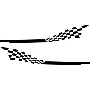 GROOFOO 2pcs Stripe Car Decal Graphic Universal Waterproof Self Adhesive Removable Checkered Car Door Body Side Sticker Black GROOFOO 2pcs Stripe Car Decal Graphic Universal Waterproof Self Adhesive Removable Checkered Car Door Body Side Sticker Black