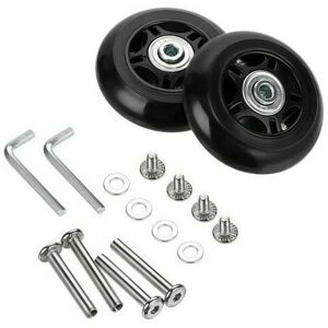 Dewdat - 2pcs Suitcase Casters Replacement Wheels Bearing Repair for Luggage Suitcase 7024mm,Black Dewdat - 2pcs Suitcase Casters Replacement Wheels Bearing Repair for Luggage Suitcase 7024mm,Black