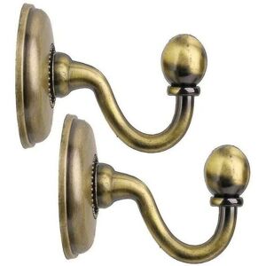 Ymyny - 2pcs Vintage Alloy Suede Curtain Buckle Buckle Hook Hat Holder Wall Hook Ymyny - 2pcs Vintage Alloy Suede Curtain Buckle Buckle Hook Hat Holder Wall Hook