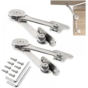 Ymyny - 2pcs Zinc Alloy Adjustable Support Hinges for Cabinet Door, Wooden Box, Kitchen Furniture Door mumu Ymyny - 2pcs Zinc Alloy Adjustable Support Hinges for Cabinet Door, Wooden Box, Kitchen Furniture Door mumu